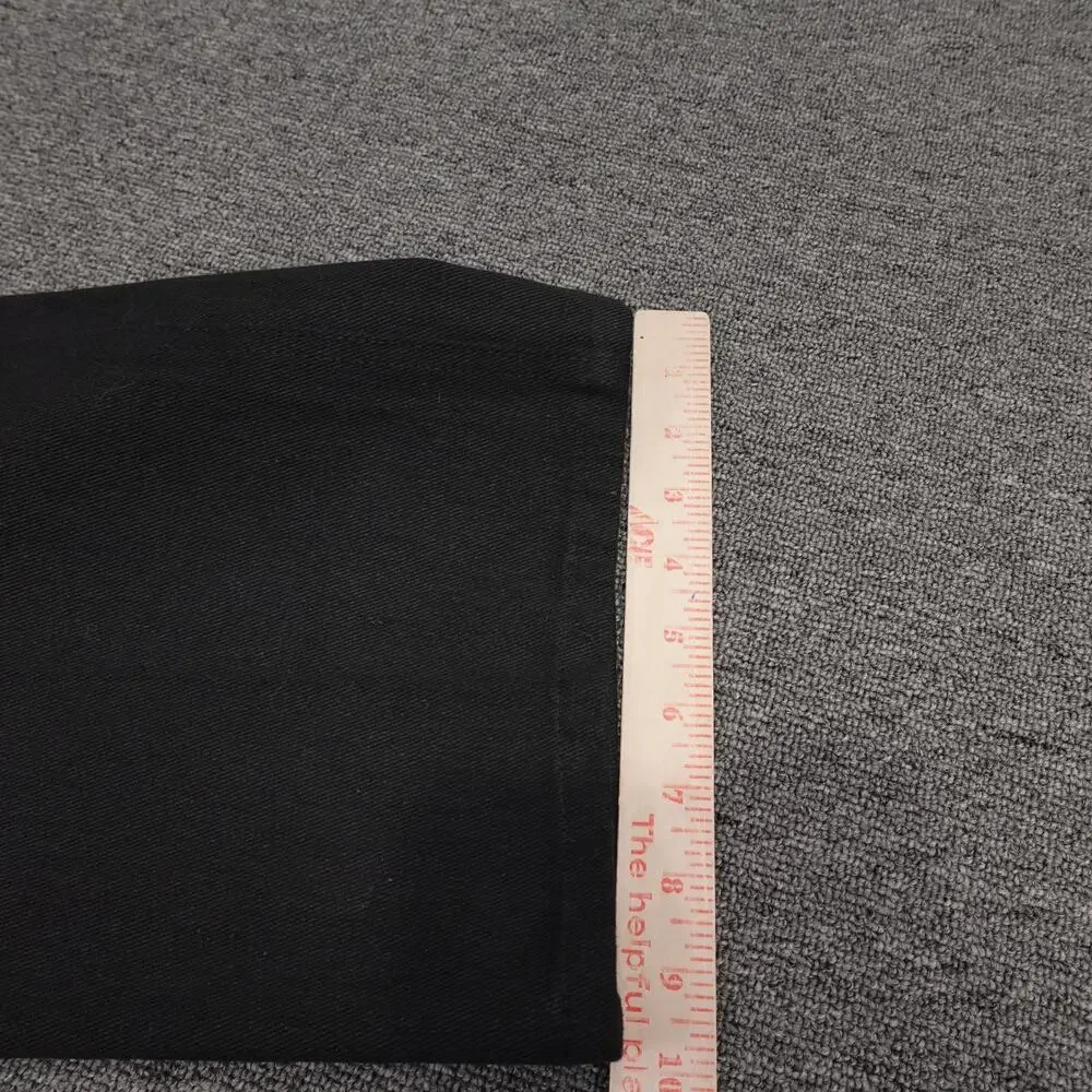 County FB Pants Mens 28x25 Black Relaxed Fit Chino Wide Leg Zip Fly Workwear